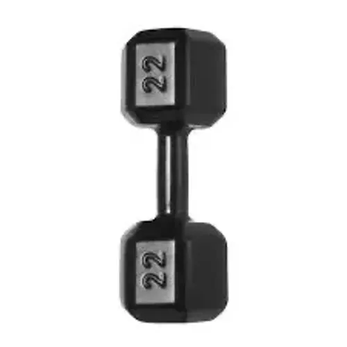 Par de Dumbell Sextavado Emborrachado 22kg