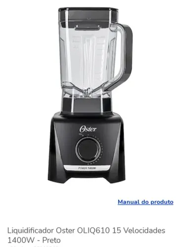 liquidificador Oster oliq10 potente 1400w