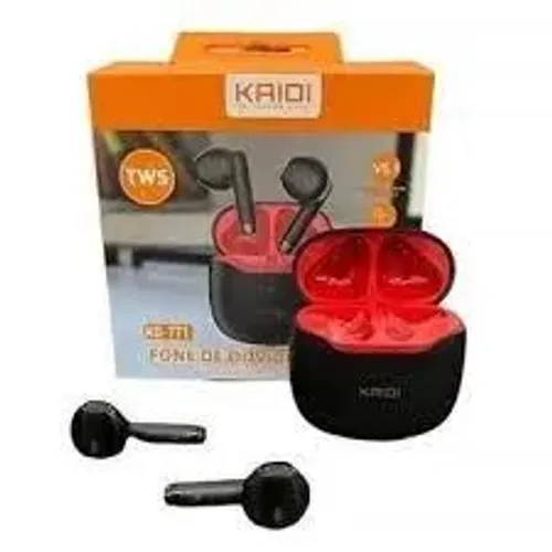 Fone De Ouvido Sem Fio Tws Bluetooth 5.1 Original Kaidi 771 Cor PretoFone De Ouvido Sem Fi