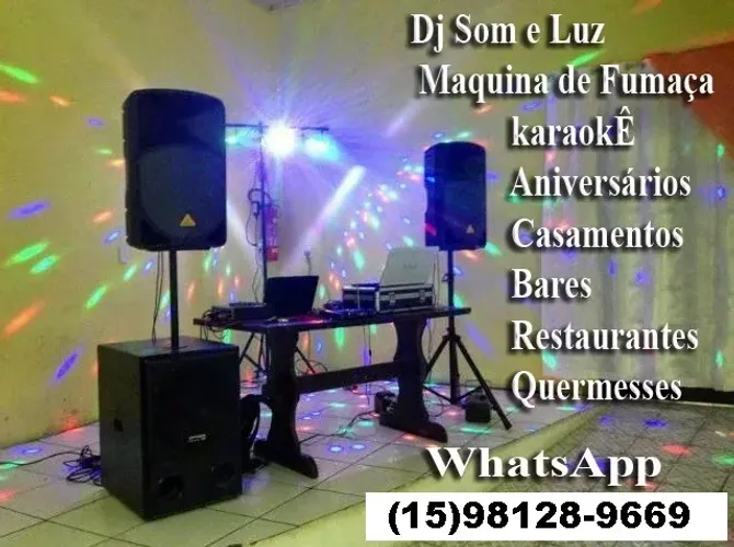 Dj Ti das Festas Dj Som e Luz Maquina de Fumaça e Karaoke