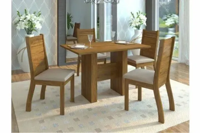 MESA QUICK 120x80 + 4 CADEIRAS NAPOLE !! Rn77m