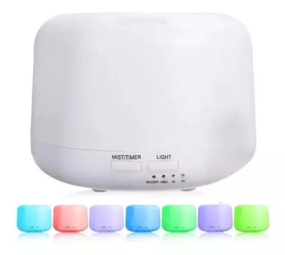 Difusor Aromatizador Umidificador De Ar E Óleos Essenciais Cor Branco