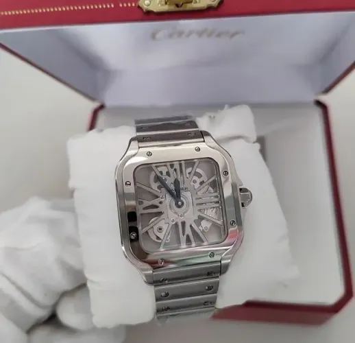 Relógio Cartier Santos Skeleton Automático 
