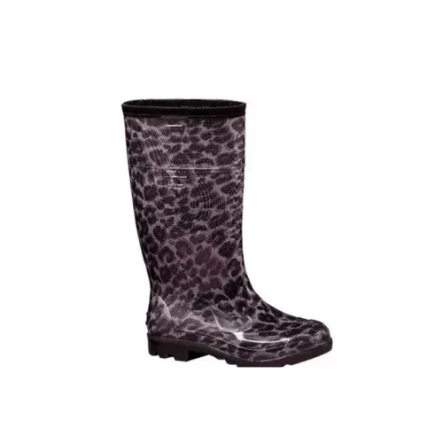 Bota de PVC Feminina Donna Onça Preta Cano Longo Calfor Pampeana