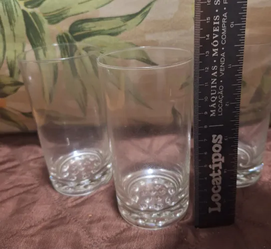 3 copos antigos de cristal