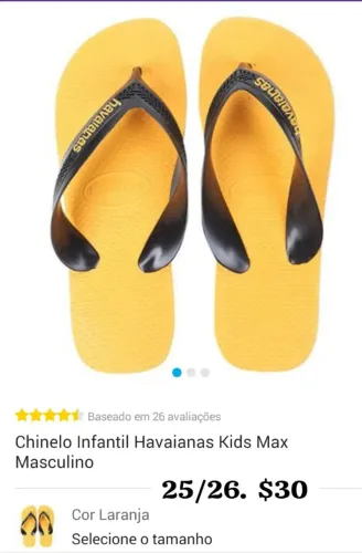 Chinelo Havaianas Kids Max - 25/26