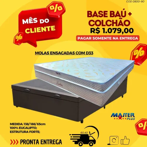 Cama baú + Colchão de molas