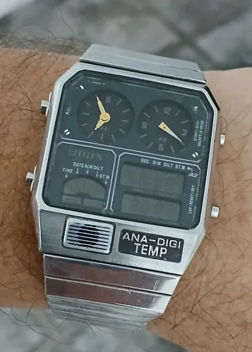 Relógio antigo original CITIZEN ANADIGI TEMPERATURA JAPAN ANOS 70 . Precisa reparo revisão