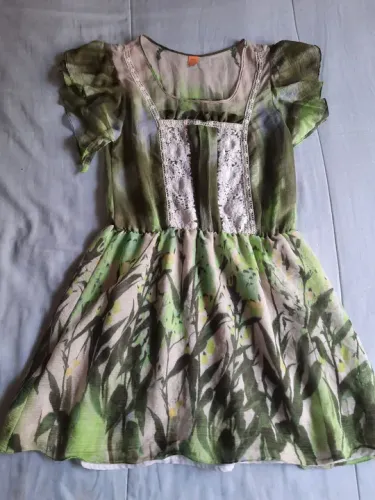 Vestido farm Floral Verde - Tamanho P