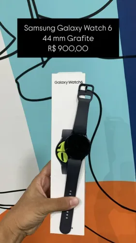 Samsung Galaxy Watch 6 / 44 mm / Grafite / R$ 900,00