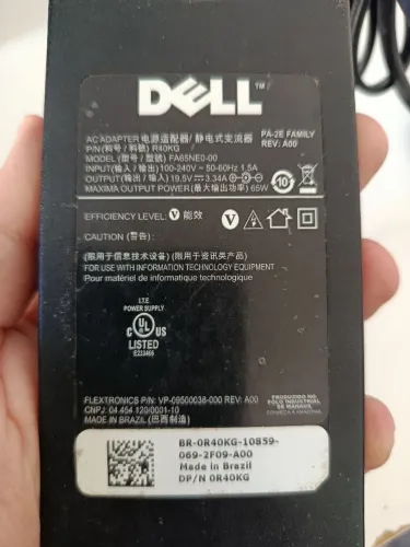 Carregador Dell 65W - Adaptador de Energia Original