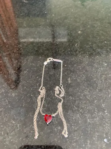 Colar Coração Rubi - Elegância e Charme