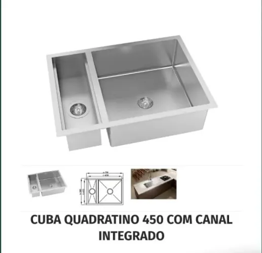 Cuba Quadradina 450 com Canal Integrado