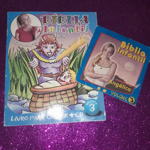 Livro Infantil Bíblia para colorir + Cd 03 Bíblia Narrada por Angélica 