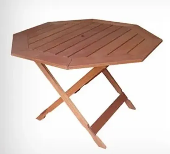 Mesa Octavada Dobravel de 1,20m madeira Lyptus área externa