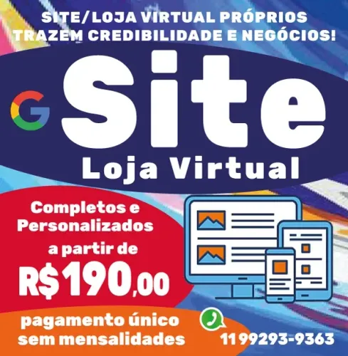 SITE COMPLETO SEM MENSALIDADES COM WHATSAPP PERSONALIZADO JÁ VEICULANDO