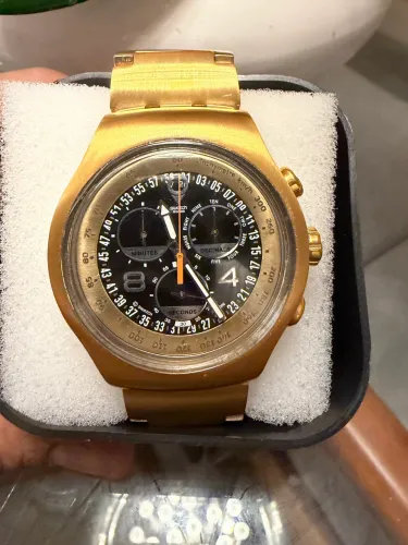 Relógio Swatch Chrono Dourado original 