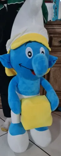 Pelúcia gigante smurf smurfete nova
