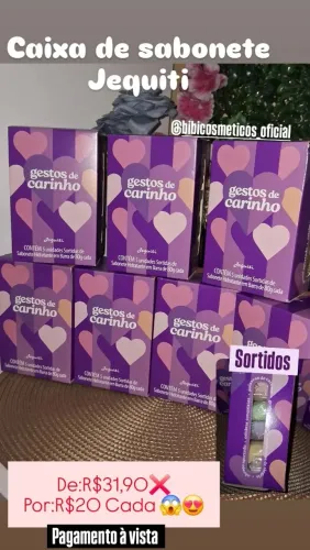 Caixa de sabonete sortidos Jequiti 