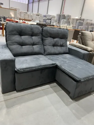 Sofá Retrátil 2,00 Cinza NOVO