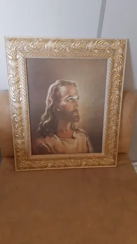 PROMOÇÃO! QUADRO DE JESUS DE NAZARÉ- NATAL- MOLDURA DE LUXO 70CM X 60CM