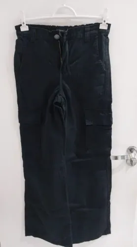 Calça Cargo Feminino 12 Anos Preta