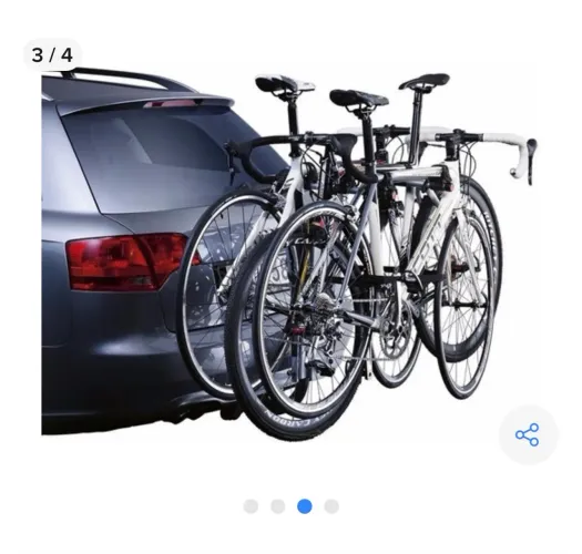 Suporte para 3 bicicletas para carro da marca Thule, material super resistente