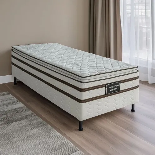 Cama Box D28 88X188X64 Design Master C/ Pillow <br>
