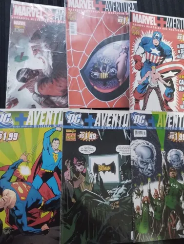 COLEÇÃO HQ MARVEL/ DC + AVENTURA HISTORIAS MARCANTES