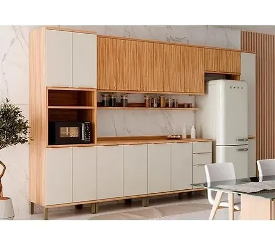 Cozinha Sauvignon Lisa, 9 Peças 100% MDF - Rio Doce