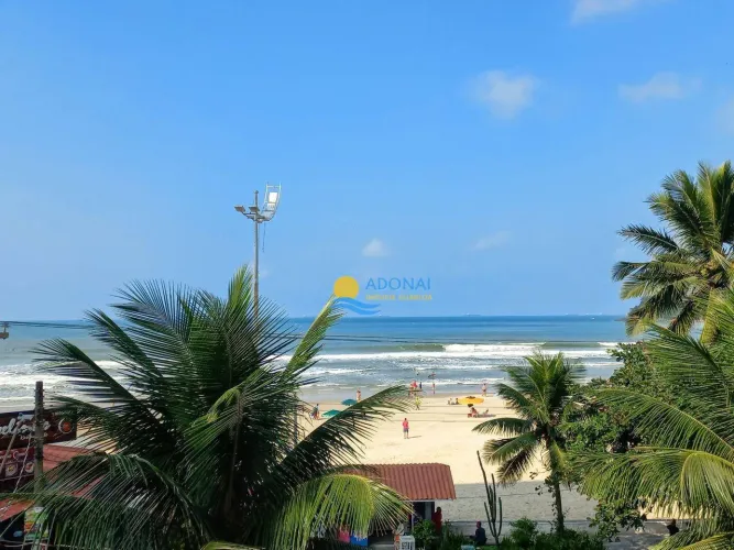 Apartamento frente mar com sacada Pitangueiras Guarujá
