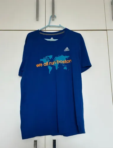 camisa histórica maratona de boston - ano 2014 - adidas (original) - raridade