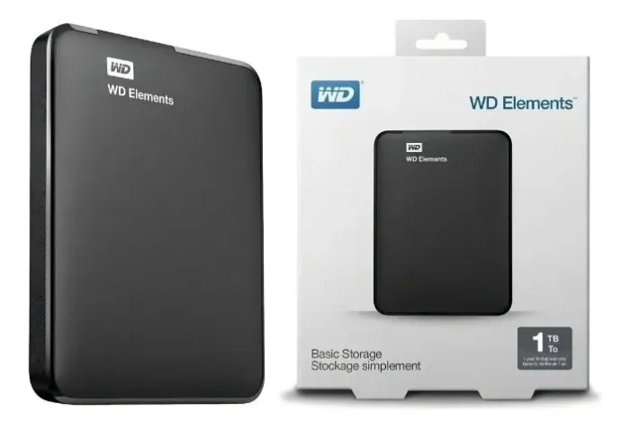 Hd Externo 1Tb Western Digital Elements Preto Usb 3.0 Novo Loja Coimbra Computadores