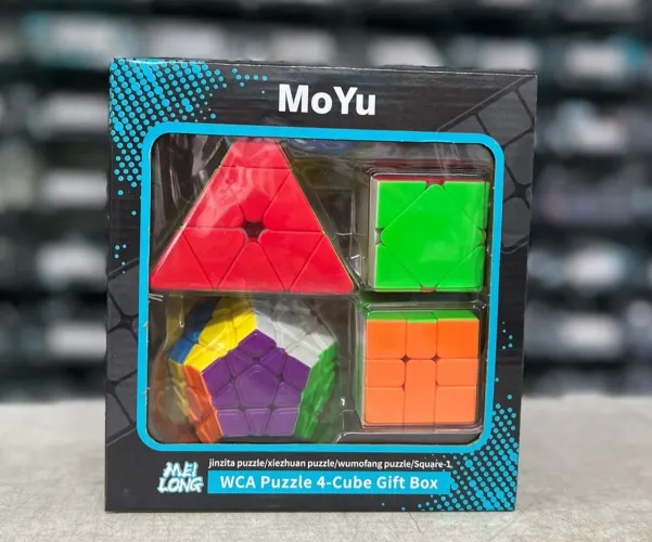 Kit 4 cubos mágicos Moyu Puzzle