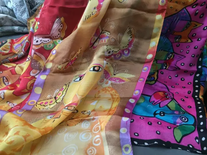 Lenço de Seda Gatinhos (Conjunto c/3 unidades)