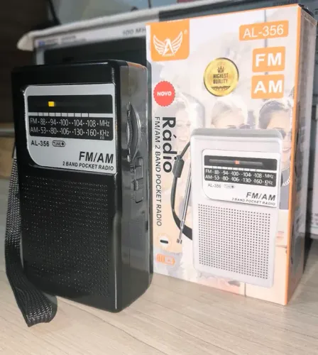 Rádio Portátil Altomex AL-356 Recarregável - AM/FM - Novo // Pronta Entrega