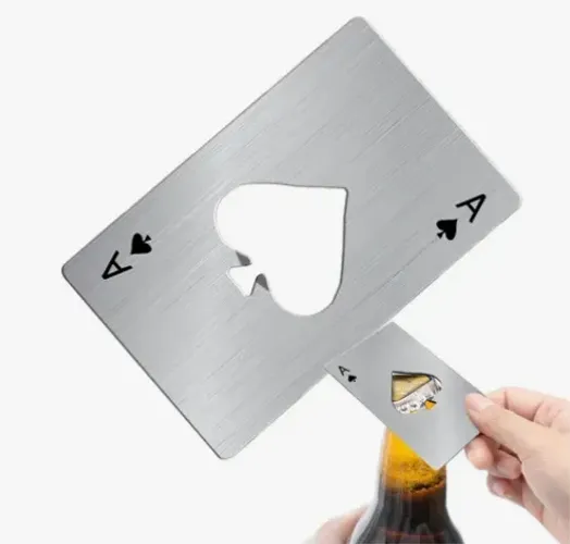 Abridor De Garrafas As De Espadas Portátil Inox