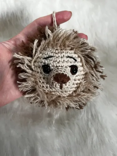 PRONTA ENTREGA Chaveiro Leão em Crochê Amigurumi Leaozinho Chaveirinho Decoração Enfeite