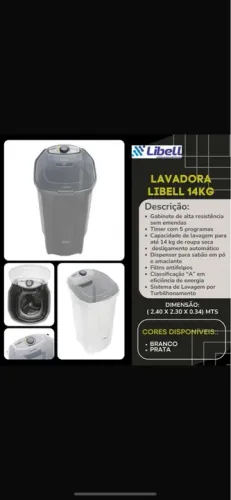 Lavadora Libell 14kg - Alta Resistência!