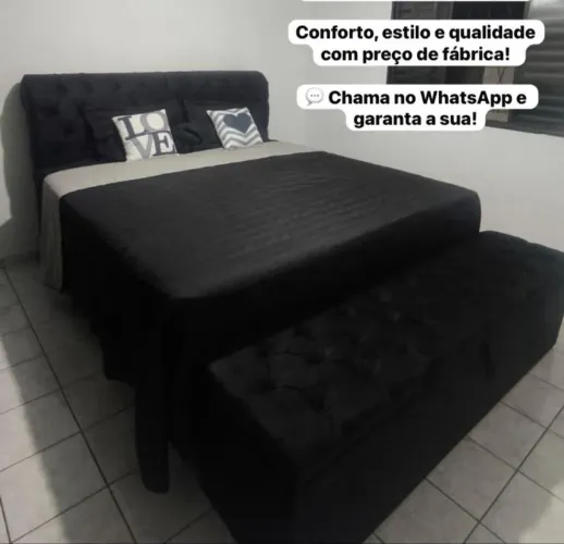 Cama Box Casal completa com colchão molas ensacadas