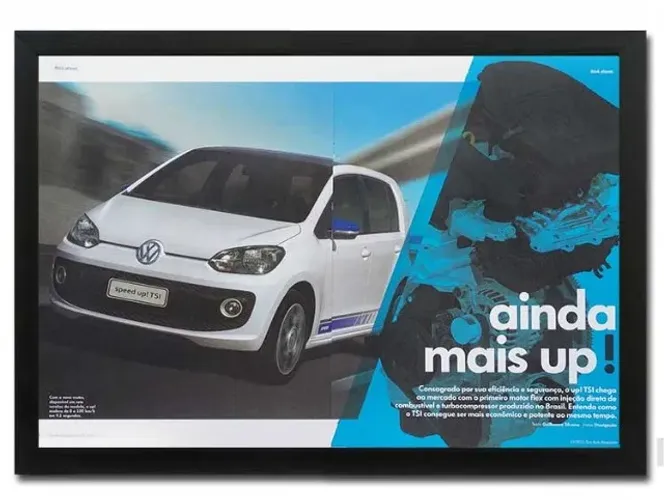 VW Speed Up TSI - Quadro decorativo com propaganda original de revista