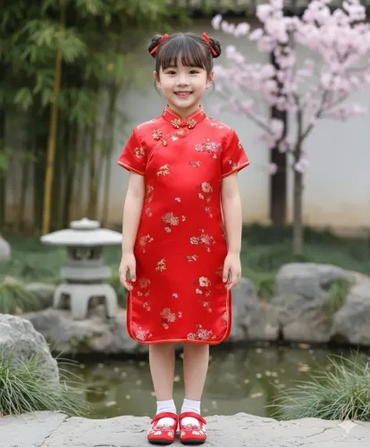 Fantasia Vestido Oriental floral tam 6