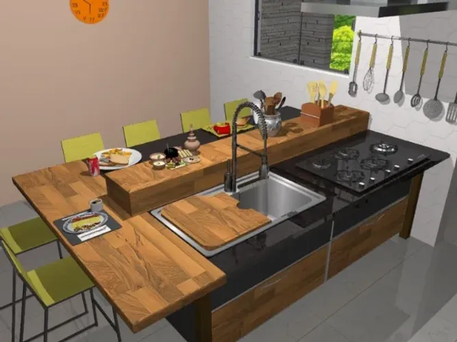  Ilha De Cozinha Planejada Delluxe. Alto Padrão. Preço por M²