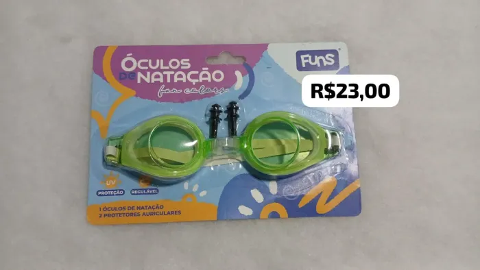 Óculos de natação infantil - Fun Colors- com protetor auriculares