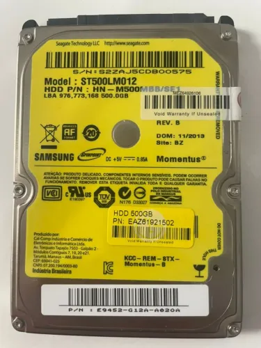 HD Externo 500GB - Seagate / Samsung Momentus