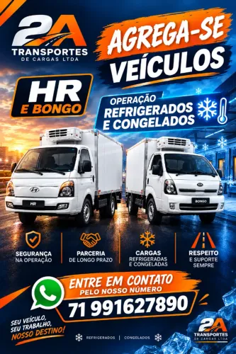 Agrega-se veículos refrigerados