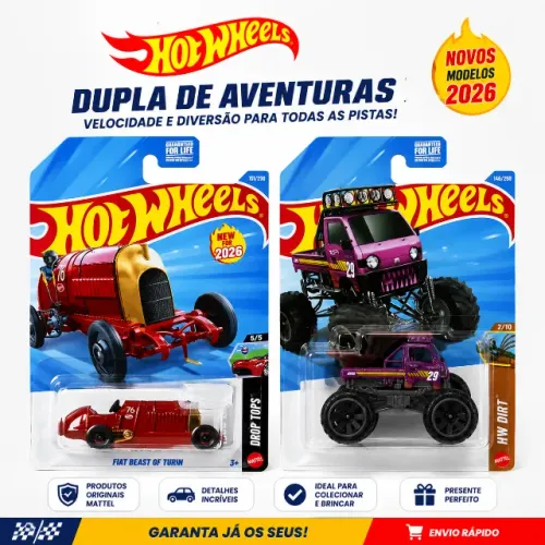 2 Hotwheels para colecionador (Fiat Beast of Turin e Mazda Autozam)