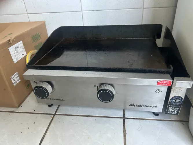 Chapa de lanche profissional a gas