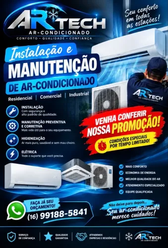 Promoção na instalação de ar-condicionado 0s 10 primeiro