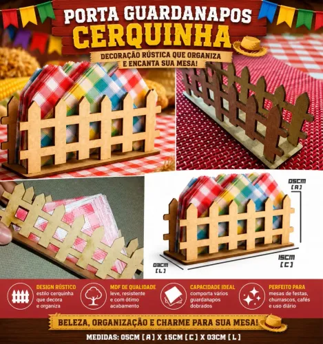 Porta Guardanapo Cerquinha Festa Junina